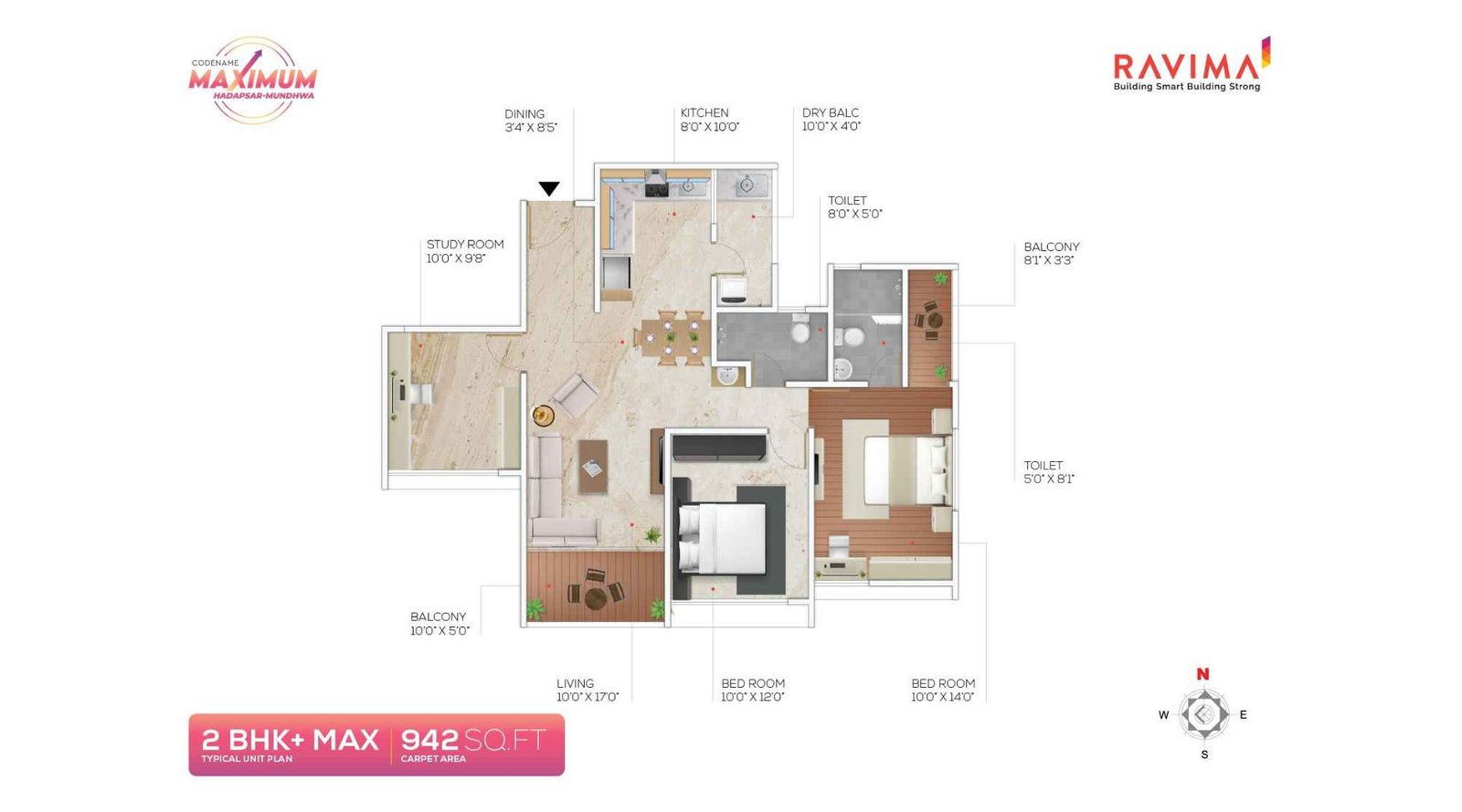 Ravima-Newton-Homes-Mundhwa-Floor-Plan-3-BHK-Smart-942-Sqft