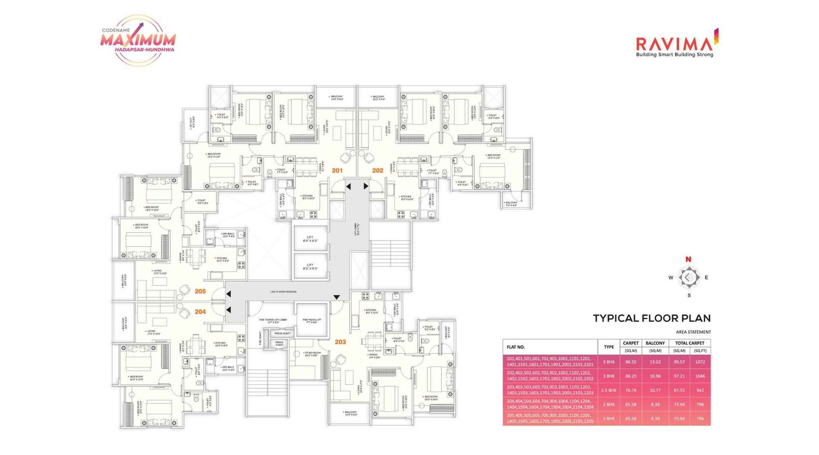 Ravima-Newton-Homes-Mundhwa-Typical-Floor-Plan
